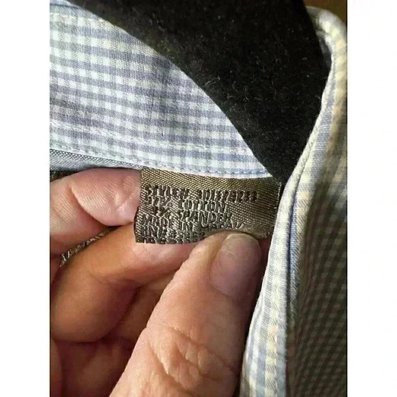 Roper Men's XL Western Shirt Long Sleeve Cowboy Workwear Blue Plaid Rodeo Casual - Picture 7 of 14